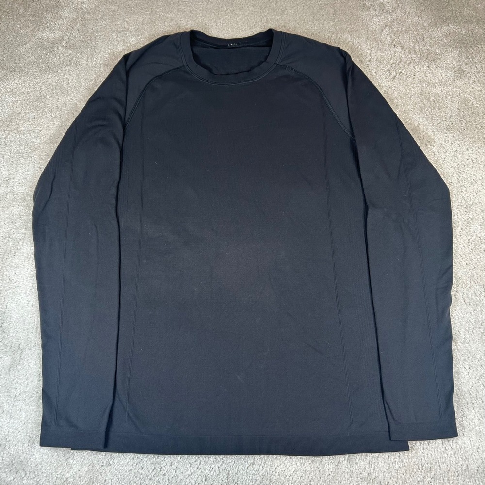 Lululemon Swiftly Tech Long Sleeve Women Large Black Running Training‎ Shirt Gym